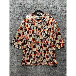 Vintage 90s SouthPole Jazz Miles All Over Print Button-Up Shirt Mens Size XXL